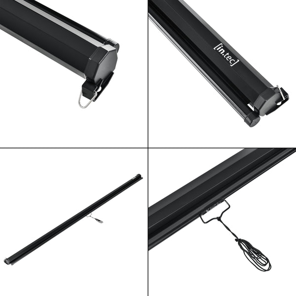 [in.tec] Projektorlærred-Projektorskærm - 113 inch / 287 cm - 213x216x6cm - HD / 3D - PVC belægning - Gain: 1,1