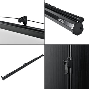 [in.tec] Projektorlærred-Projektorskærm med stativ - 213x216x65cm - 113 inch / 287 cm - HD / 3D - PVC belægning - Gain: 1,1 - Tripod