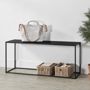 [en.casa]® Sidebord - aflastningsbord - metal - ridsefast - sort - vælg model