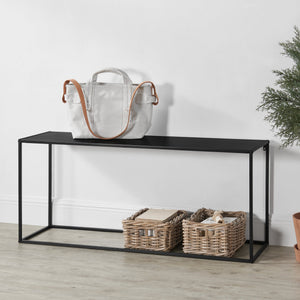 [en.casa]® Sidebord - aflastningsbord - metal - ridsefast - sort - vælg model