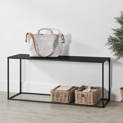 [en.casa]® Sidebord - aflastningsbord - metal - ridsefast - sort - vælg model
