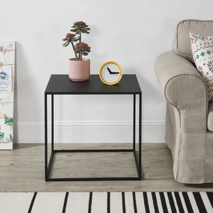 [en.casa]® Sidebord - aflastningsbord - metal - ridsefast - sort - vælg model