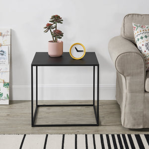 [en.casa]® Sidebord - aflastningsbord - metal - ridsefast - sort - vælg model