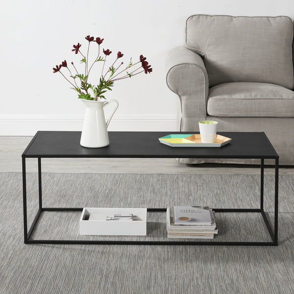 [en.casa]® Sidebord - aflastningsbord - metal - ridsefast - sort - vælg model