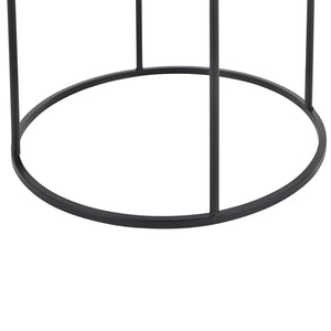  [en.casa] Sofabord sæt - 3 stk. - 45x30cm/50x35cm/55x40cm - metal - sort
