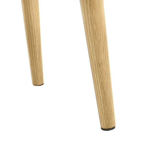 [en.casa]® sofabord - fodskammel - siddemøbel - med opbevaringsplads - 42xØ36cm - tekstil/træ - grå/træ optik