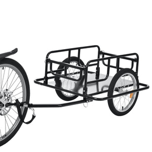 [pro.tec]® Cykelanhænger til transport - trailer til cykel - bærekapacitet: 40 kg - kollisionsbeskyttelse - 130x72x49cm - sort