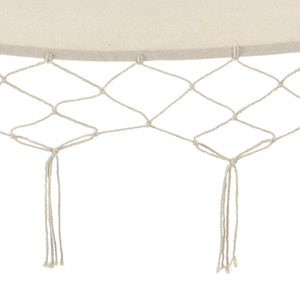 [casa.pro] ® Hængekøje-275x80 cm-beige-max.150 kg - med vipper liggende overflade: 180x70 cm-med træstænger 