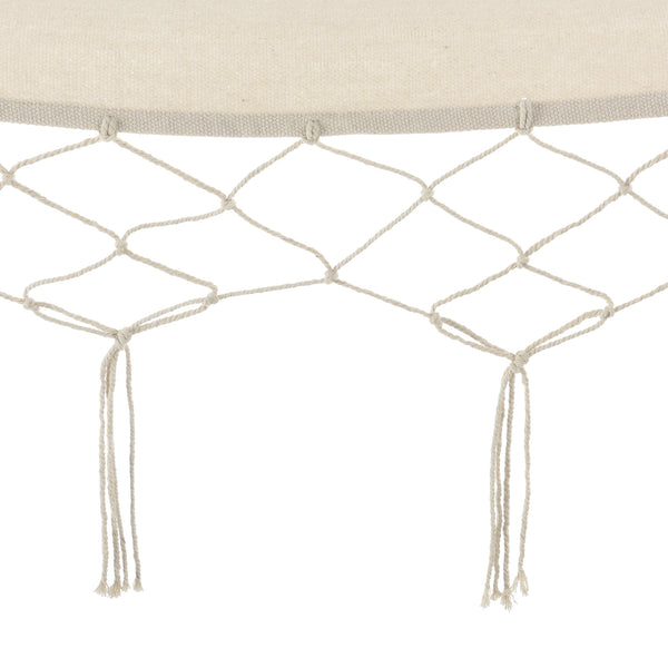 [casa.pro] ® Hængekøje-275x80 cm-beige-max.150 kg - med vipper liggende overflade: 180x70 cm-med træstænger 