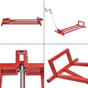 [pro.tec] ® Sammenklappelig motor kran-stål-max. belastning: 400 kg-115x51x91 cm trinløs justering-rød 