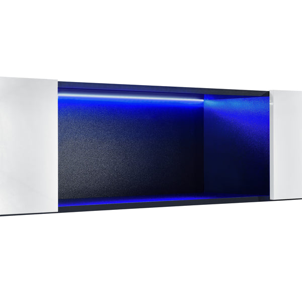 Ophængstavle Thabong 150x30x30 cm med LED-belysning sort/hvid en.casa