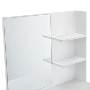 Toiletbord Rustenburg 141x75x40 cm med spejl og skuffe hvid en.casa