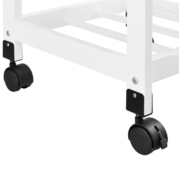 Serveringsvogn Biel 76x37x37 cm Vogn med skuffe MDF træ farver/hvid en.casa