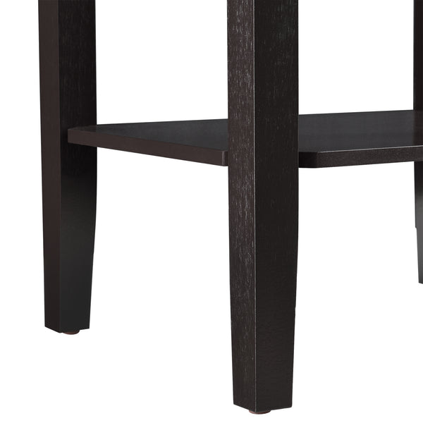 Sidebord Thun 74x38x30 cm MDF kaffefarvet en.casa