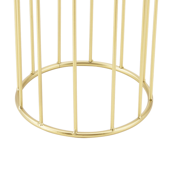 Urtepottestativ Mortsel sæt af 2 metal sort-guld farvet [en.casa].
