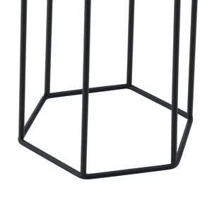 Urtepottestativ Merelbeke 2-delt sort-guld farvet en.casa