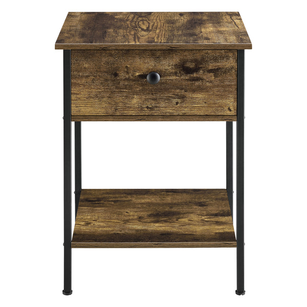 Sidebord Fagersta 40x40x55cm Mørkt træ en.casa