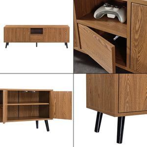 Tv-bord Hedemora 140x30x45,5 cm Mørkt træ en.casa