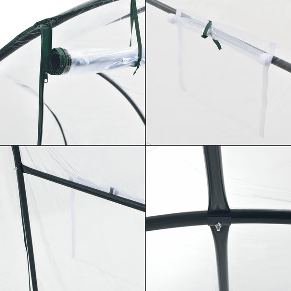 Drivhustunnel Grünwald 200x300x190cm PVC Transparent [en.casa]