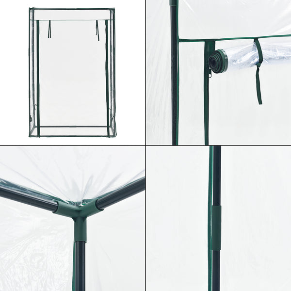 Tomatdrivhus Terzigno 100x50x150cm Transparent [en.casa].
