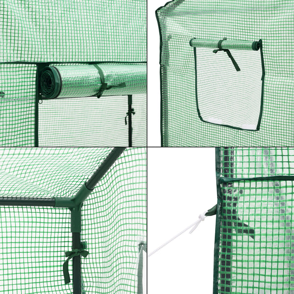 Tomat drivhus Marzano 100x60x174cm grøn [en.casa].