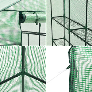 Drivhus Vale med hylder 120x170x194cm Grøn [en.casa].