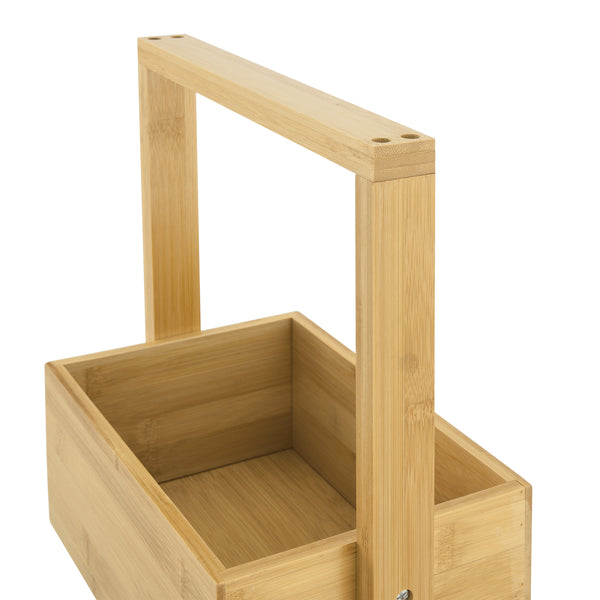 Badeværelseshylde Bardu med 4 hylder 28x16x88cm bambus [en.casa].