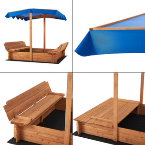 Kellenhusen sandkasse med tag 120x120x120cm [en.casa].