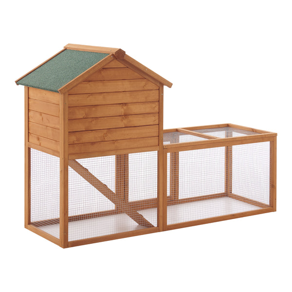 Kaninbur Kelkheim 110x160x61cm grantræ [en.casa].