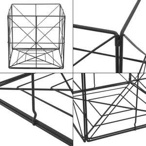 Aviskurv Temse 40x40x40cm metal sort [en.casa].
