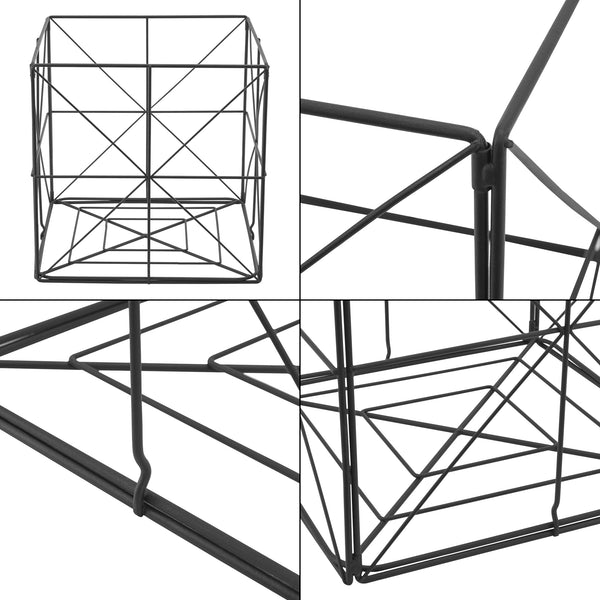 Aviskurv Temse 40x40x40cm metal sort [en.casa].