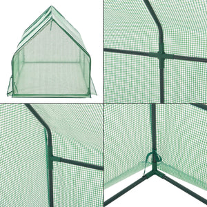 Minidrivhus Nissewaard 180x90x90cm gitter grøn [en.casa].
