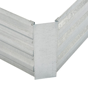 Plantebed Barneveld 90x90x30cm stål sølv [en.casa].