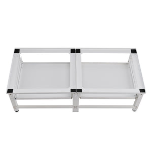 Vaskemaskine sokkel 2-fold Bothel med hylder 150 kg Hvid [en.casa]