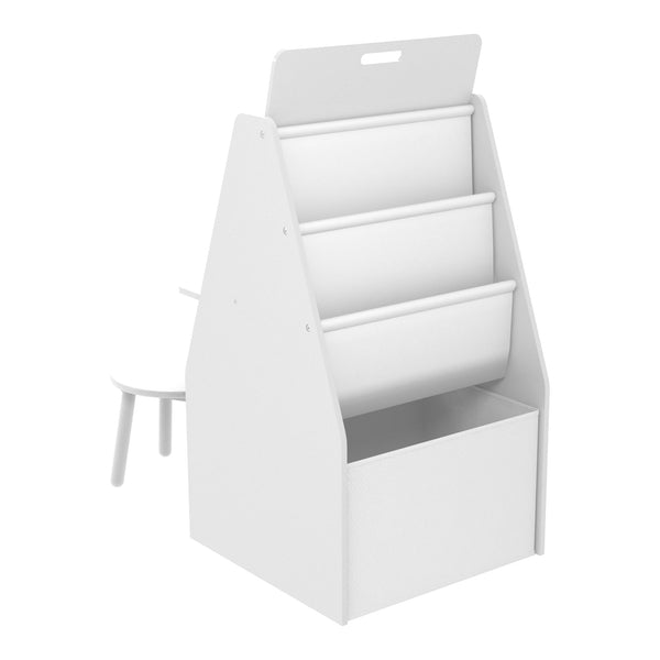 Børnebord med maletavle Ferrol 88x51x49 cm Hvid [en.casa].