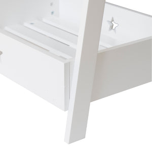 Laxe garderobestativ til børn 126x73x43 cm bambus hvid [en.casa].