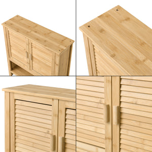 Badeværelsesskab Tyresö vægskab bambus 66 x 62 x 20 cm [en.casa].