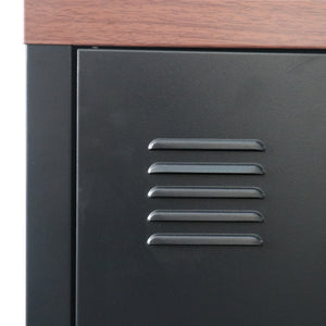 TV-bord Pälkäne 58 x 113 x 40 cm sort/trælook [en.casa].