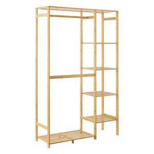 Knagerække Eurajoki 139x100x40 cm naturlig bambus [en.casa].