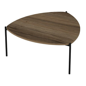 Gladsaxe sofabord 40x90x89 cm valnøddelook/sort [en.casa]