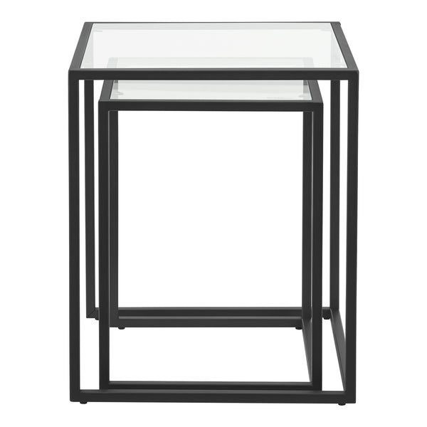 Holstebro sofabord sort/transparent [en.casa].