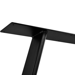 Lyngby bordstel sæt af 2 stål 72x55cm sort [en.casa]