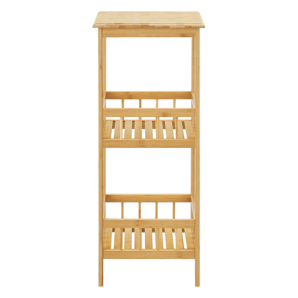 Stående hylde Pyhäjärvi bambus 79x33x33 cm natur [en.casa].