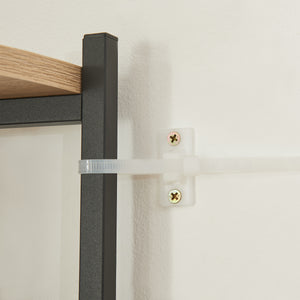 Plantehylde Ulfborg 6 hylder 160x30x30 cm sort/eg-look [en.casa]