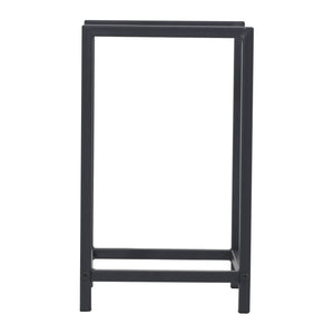 Torsås 40x30x50cm brændereol i sort stål [en.casa].
