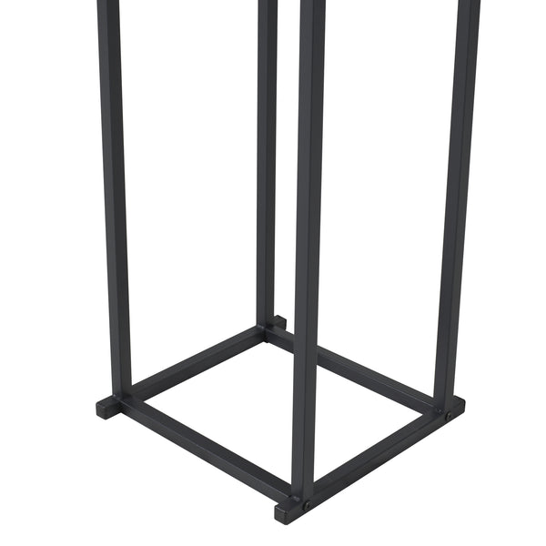 Brændereol Tibro stål 35x35x120 cm sort [en.casa]