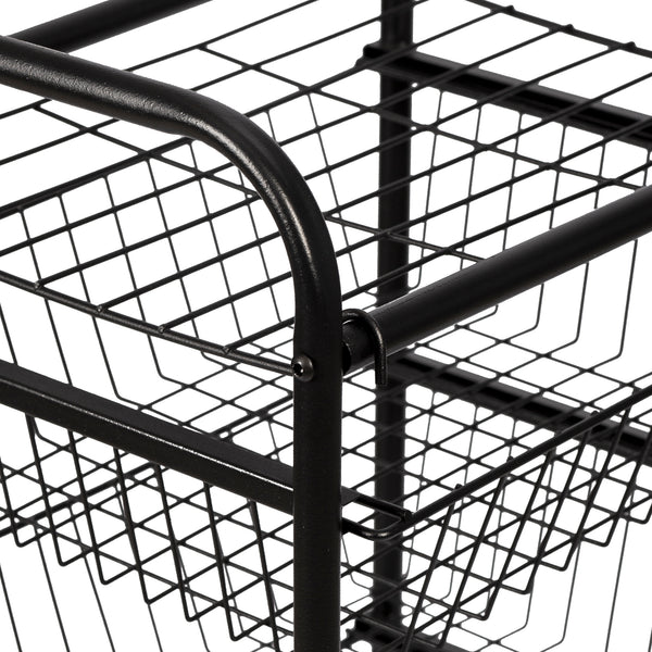 Køkkenvogn Rudbjerg metal sort [en.casa].