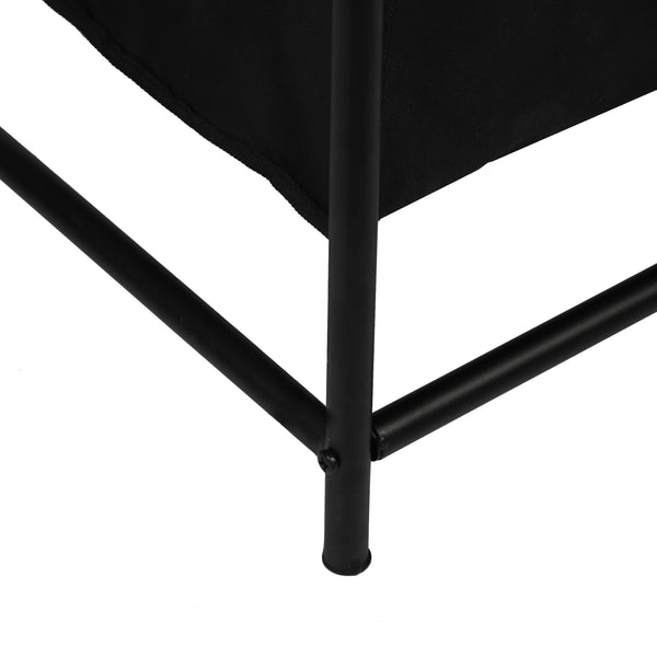 Vasketøjsopsamler Vamdrup med 4 vasketøjsposer 18 L metalramme sort [en.casa].