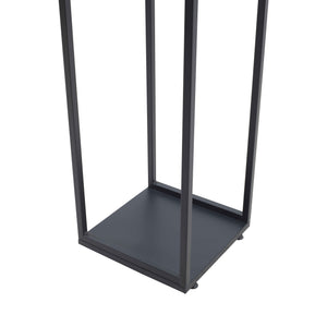 Brændereol Tornved stål 35x35x120 cm sort [en.casa]