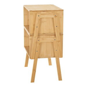 Sengebord Vinderup sæt af 2 stabelbare bambus 42x43,5x29 cm [en.casa].